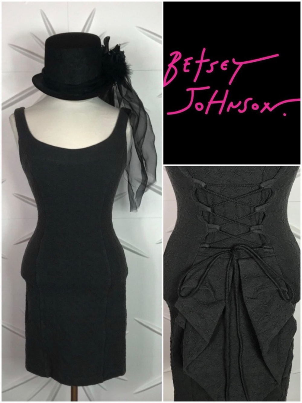 Betsey Johnson Lace-up Corset & Bustle Dress